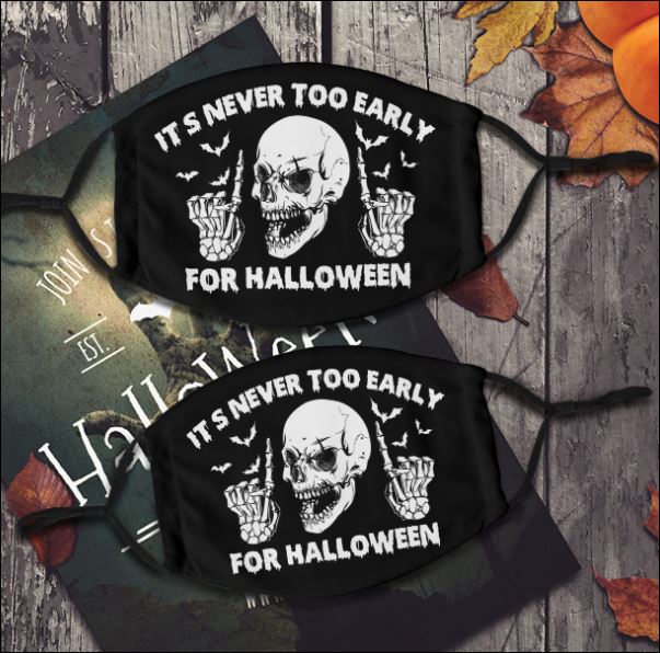 SKULL IT’S NEVER TOO EARLY FOR HALLOWEEN FACE MASK – DNSTYLES