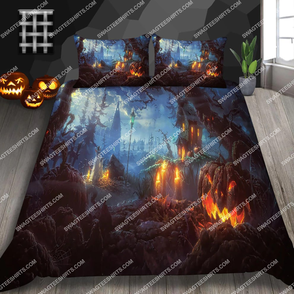 [SPECIAL EDITION] ALL HALLOWS PASTURE AND HALLOWEEN NIGHT FULL PRINTING BEDDING SET – MARIA