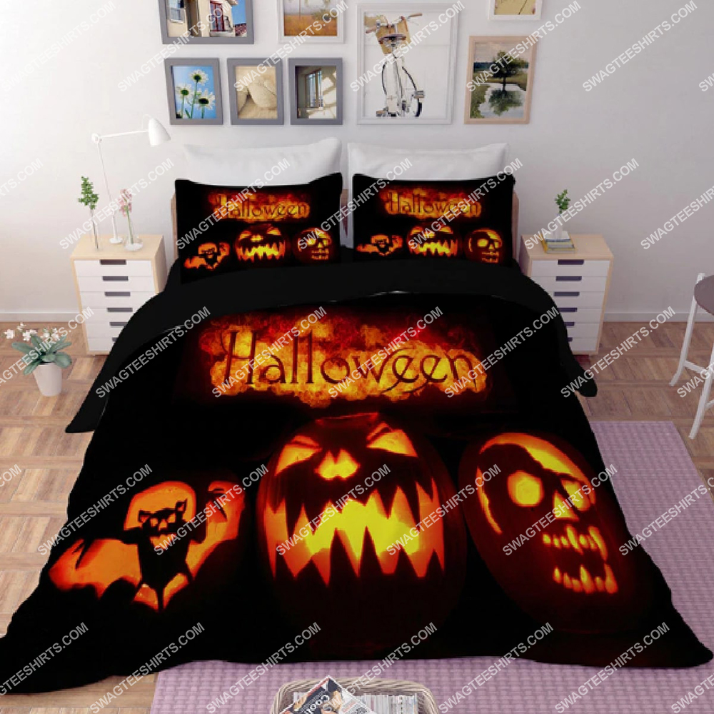 [SPECIAL EDITION] CREEPY PUMPKINS AND HALLOWEEN NIGHT FULL PRINTING BEDDING SET – MARIA