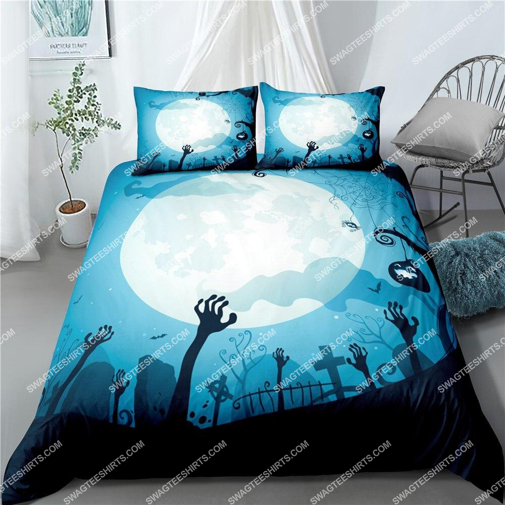 [SPECIAL EDITION] CREEPY ZOMBIE AND HALLOWEEN NIGHT FULL PRINTING BEDDING SET – MARIA