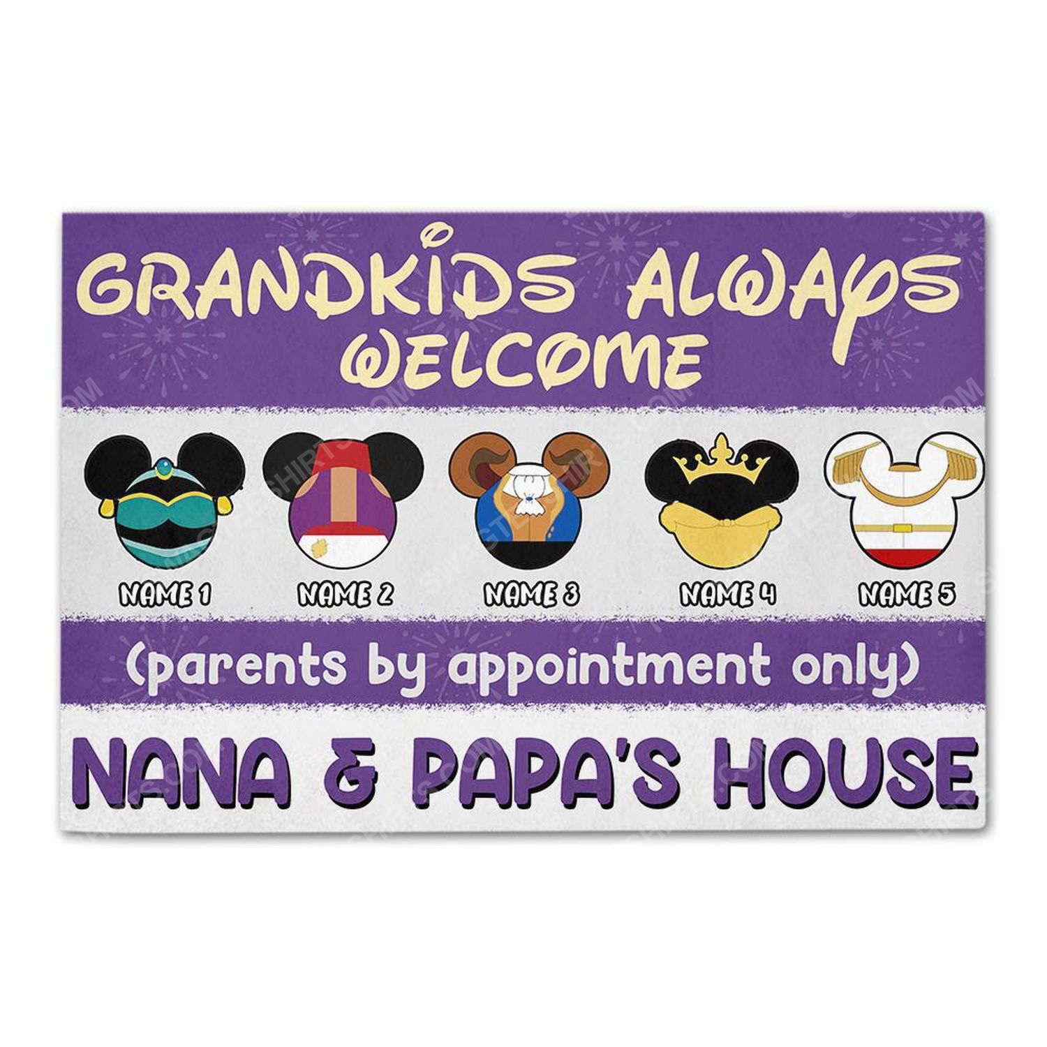 [SPECIAL EDITION] CUSTOM HALLOWEEN FOR GRANDMA GRANDKIDS ALWAYS WELCOME DOORMAT – MARIA