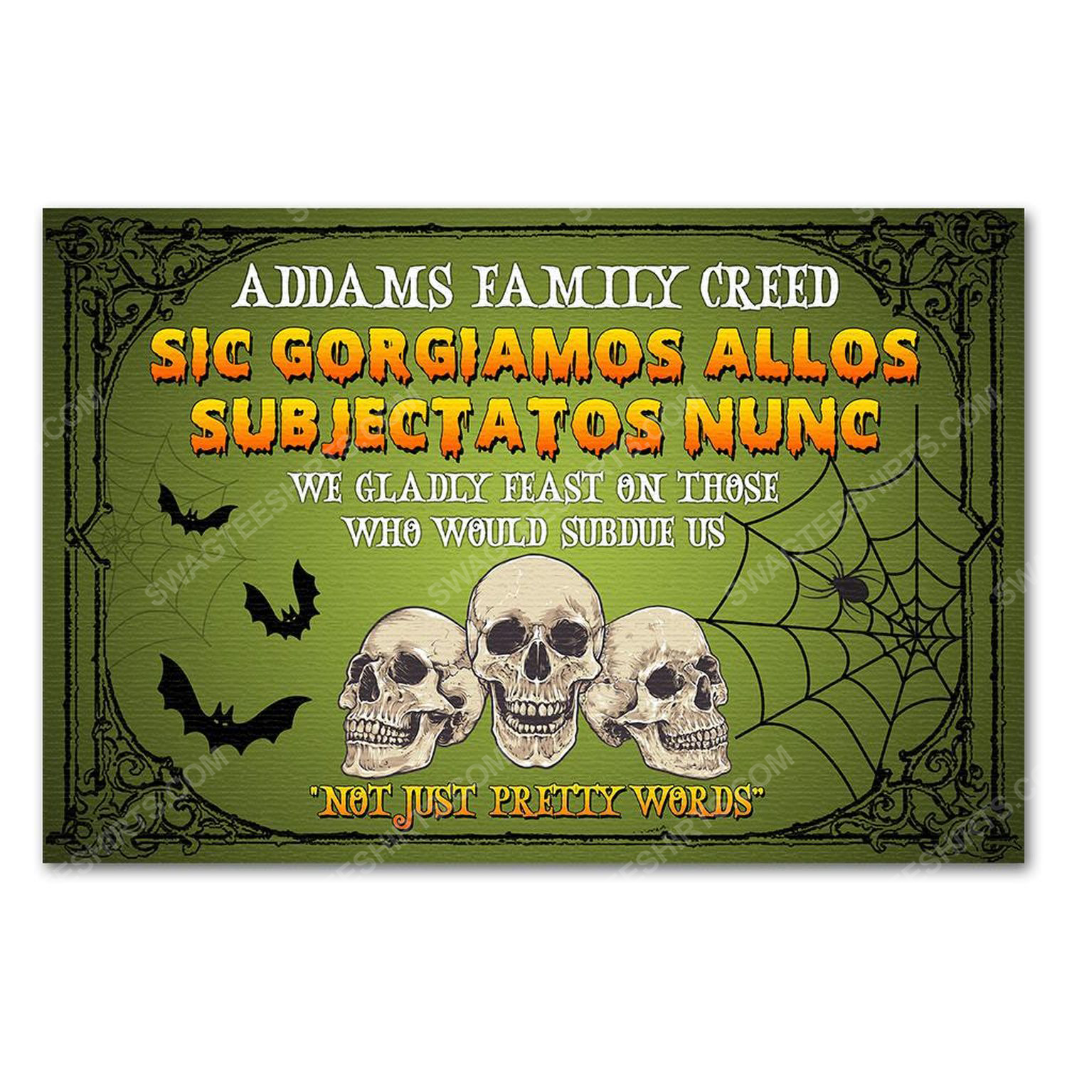 [SPECIAL EDITION] CUSTOM HALLOWEEN SKULL NOT JUST PRETTY WORDS DOORMAT – MARIA