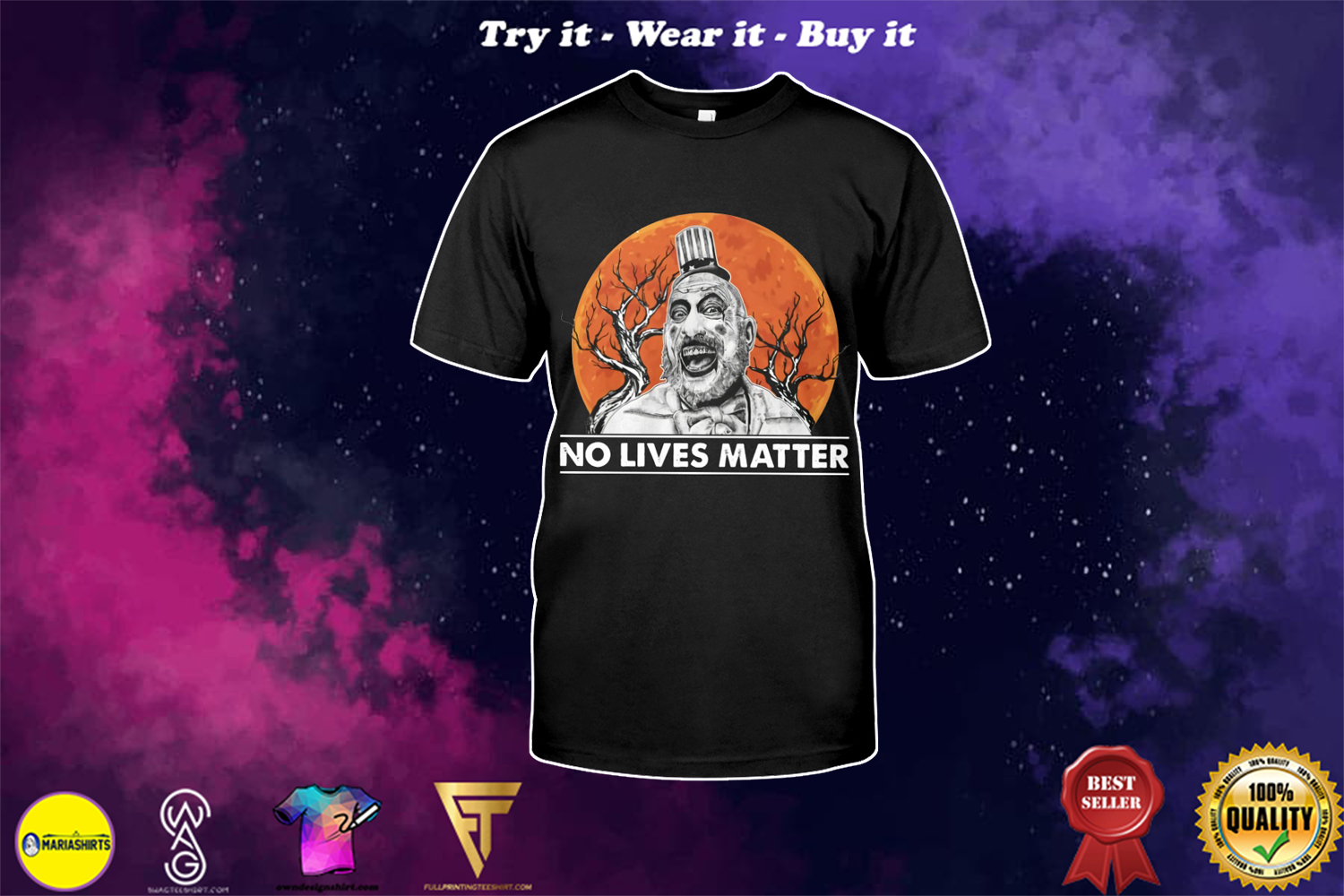 [SPECIAL EDITION] HALLOWEEN CAPTAIN SPAULDING NO LIVES MATTER SHIRT – MARIA