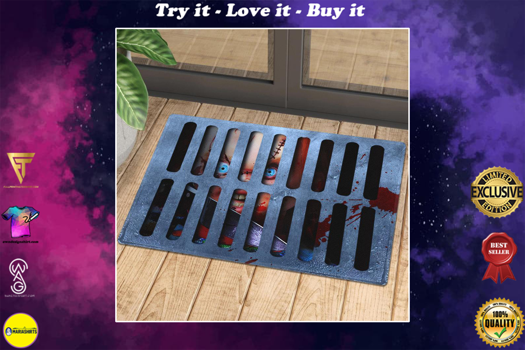 [SPECIAL EDITION] HALLOWEEN CHILDS PLAY CHUCKY IN DRAIN DOORMAT – MARIA