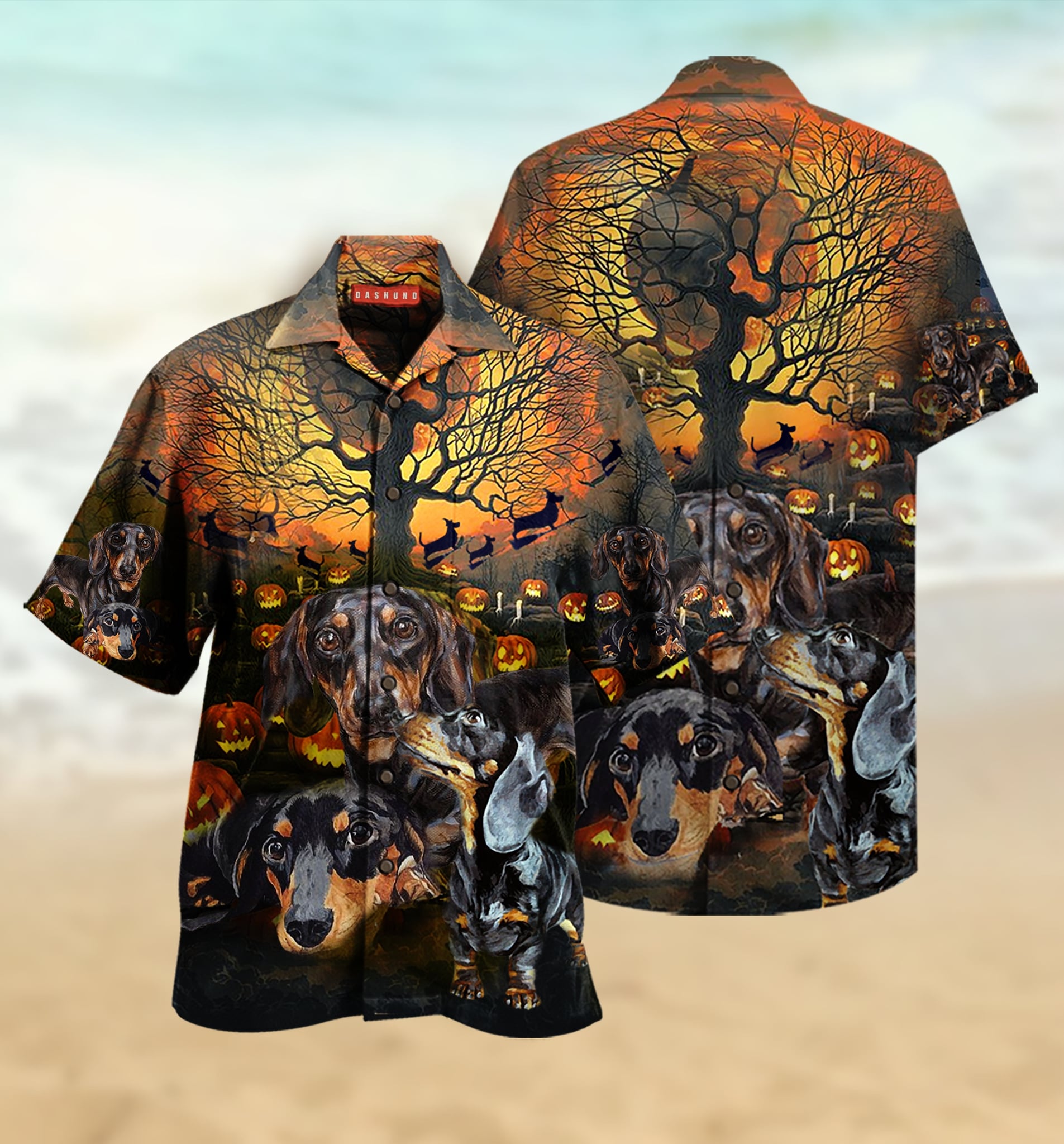 [SPECIAL EDITION] HALLOWEEN DACHSHUND HAWAIIAN SHIRT – MARIA