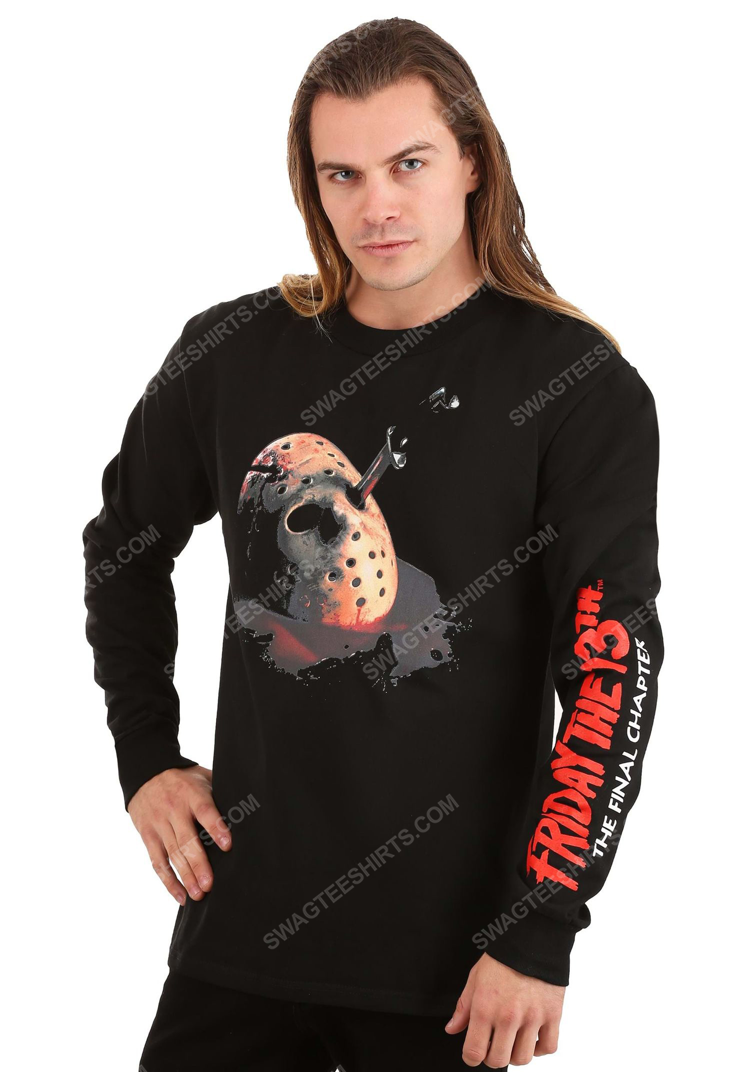 [SPECIAL EDITION] HALLOWEEN FRIDAY THE 13TH THE FINAL CHAPTER FULL PRINT UGLY CHRISTMAS SWEATER – MARIA