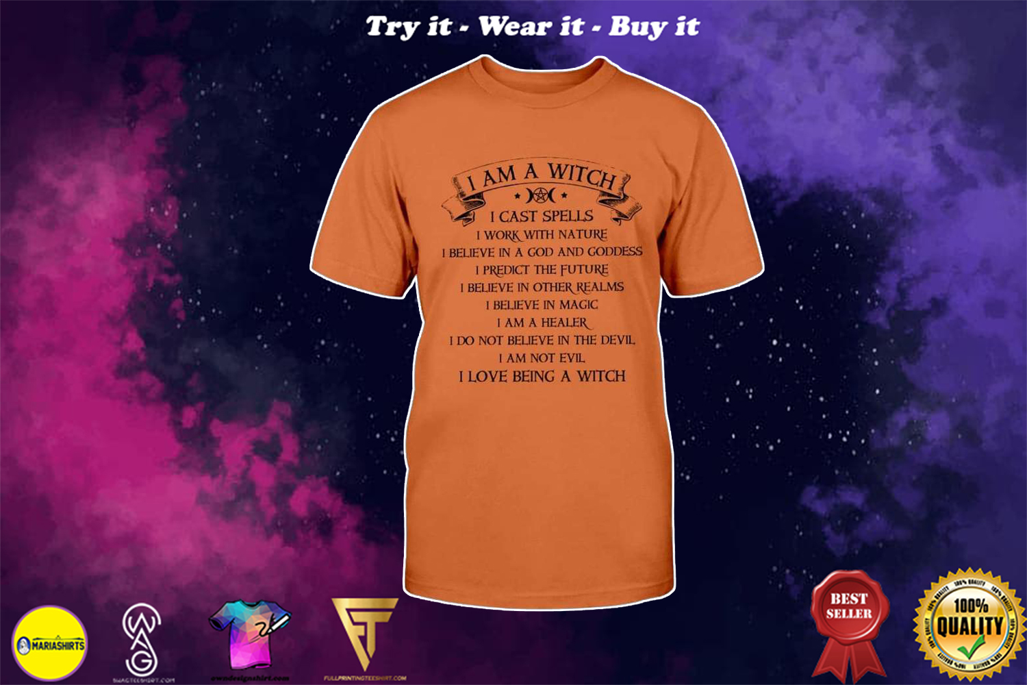 [SPECIAL EDITION] HALLOWEEN I AM A WITCH I AM NOT EVIL I LOVE BEING A WITCH SHIRT – MARIA