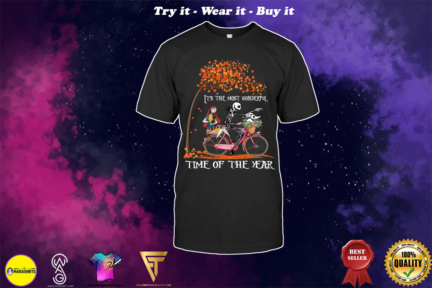[SPECIAL EDITION] HALLOWEEN JACK SKELLINGTON AND SALLY TIME OF THE YEAR SHIRT – MARIA