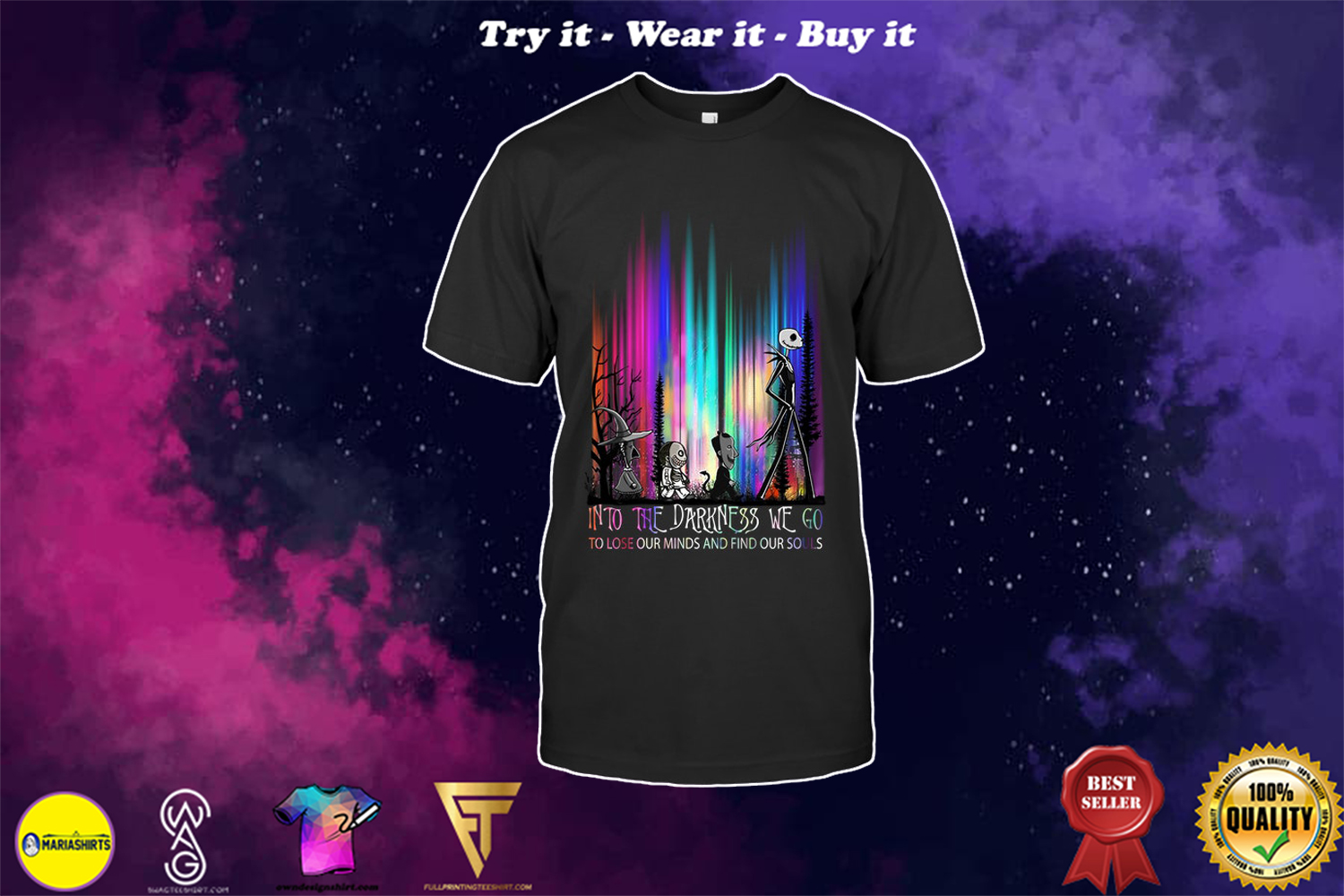 [SPECIAL EDITION] HALLOWEEN JACK SKELLINGTON INTO THE DARKNESS WE GO SHIRT – MARIA