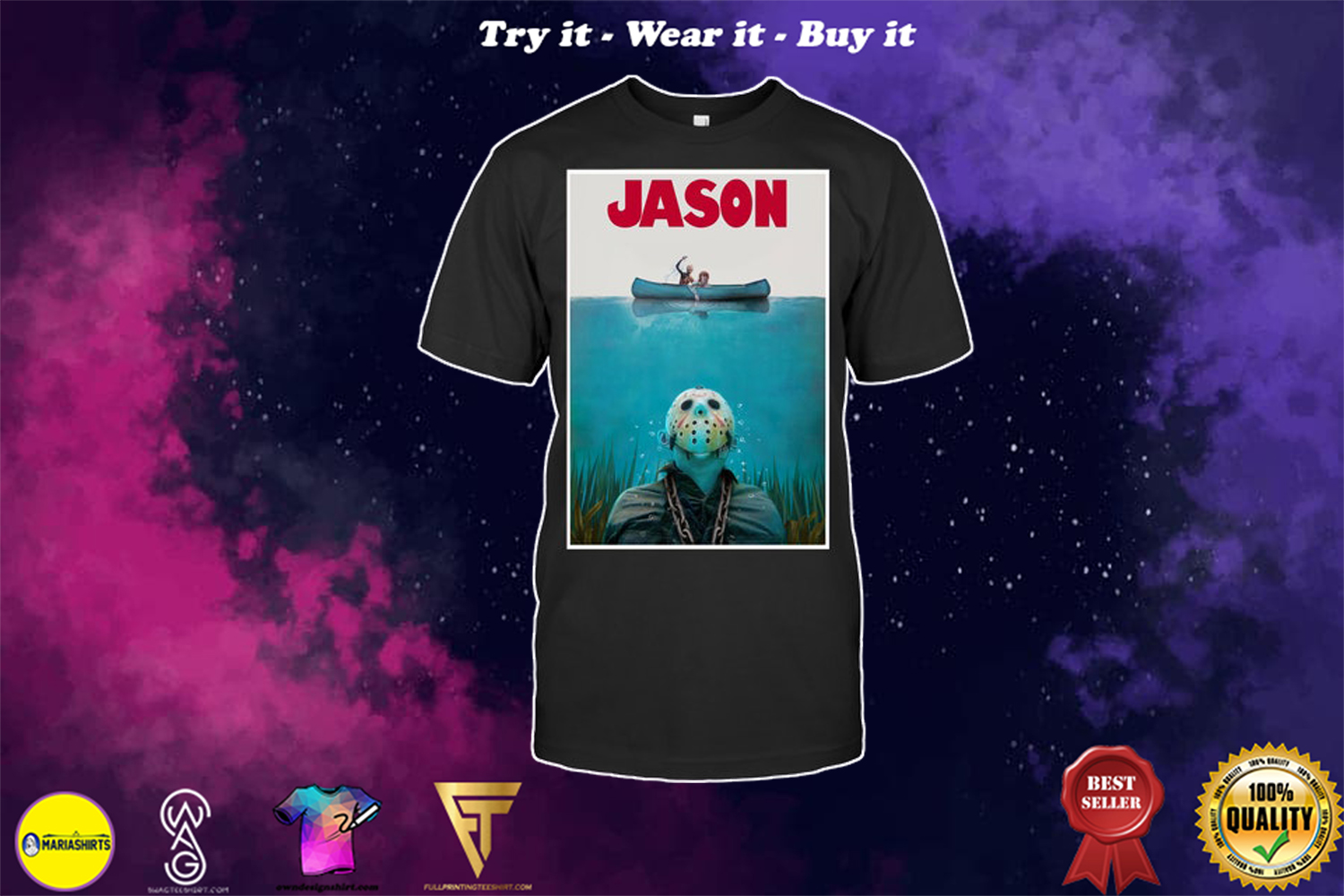 [SPECIAL EDITION] HALLOWEEN JASON VOORHEES SHARK WEEK SHIRT – MARIA