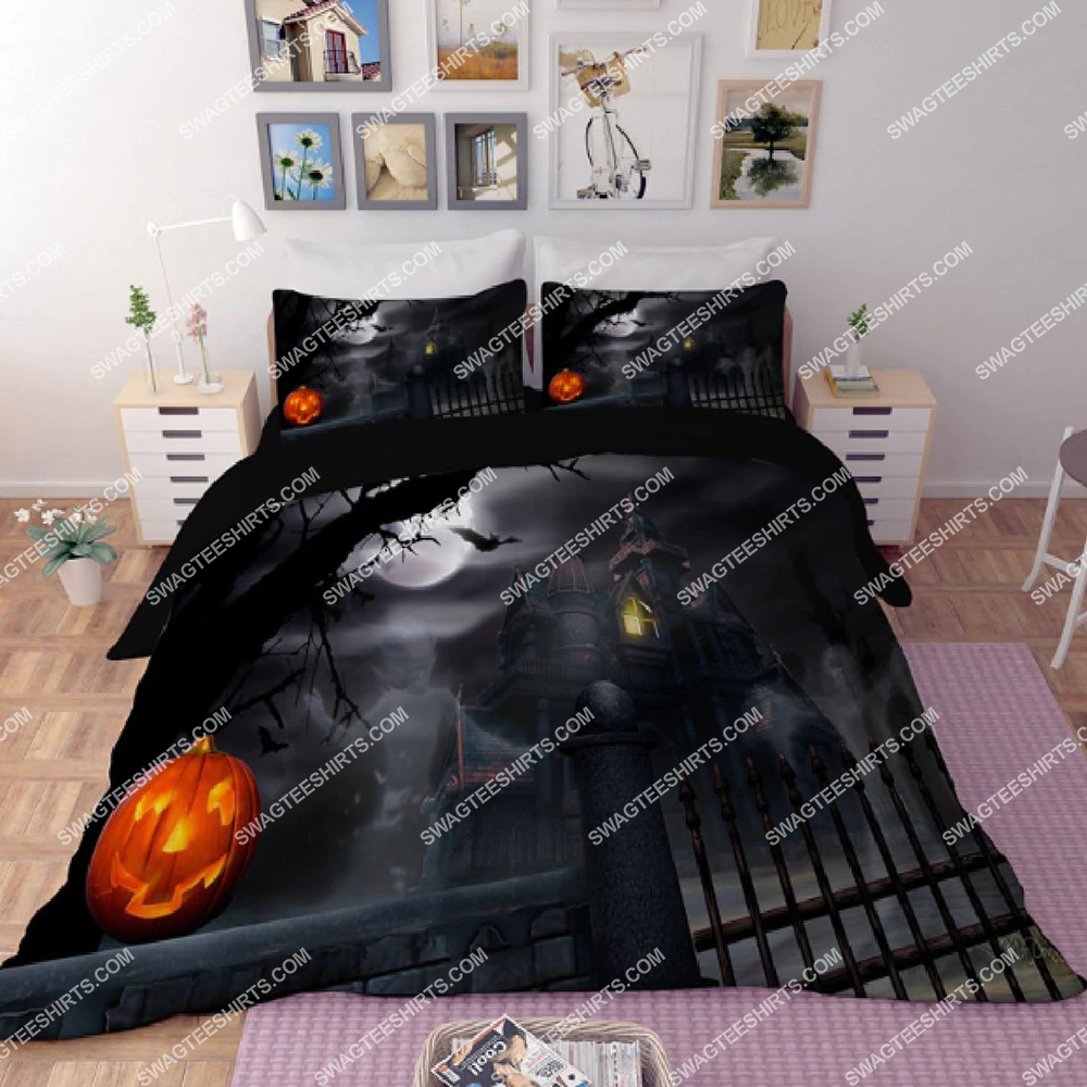 [SPECIAL EDITION] HALLOWEEN MANSION AND HALLOWEEN NIGHT FULL PRINTING BEDDING SET – MARIA