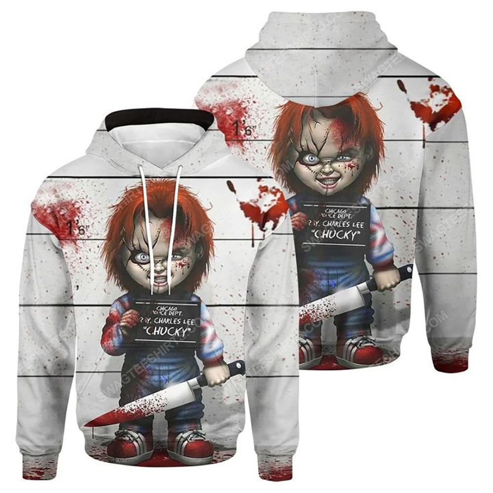 [SPECIAL EDITION] HALLOWEEN NIGHT CHUCKY DOLL CHILD’S PLAY BLOOD FULL PRINTING SHIRT- MARIA