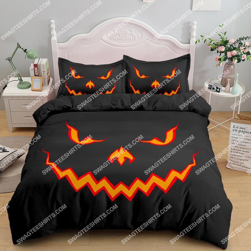[SPECIAL EDITION] HALLOWEEN NIGHT JACK O LANTERN PUMPKIN FULL PRINTING BEDDING SET – MARIA