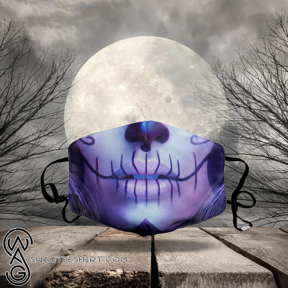 [SPECIAL EDITION] HALLOWEEN SUGAR SKULL DAY OF THE DEAD ALL OVER PRINTED FACE MASK – MARIA