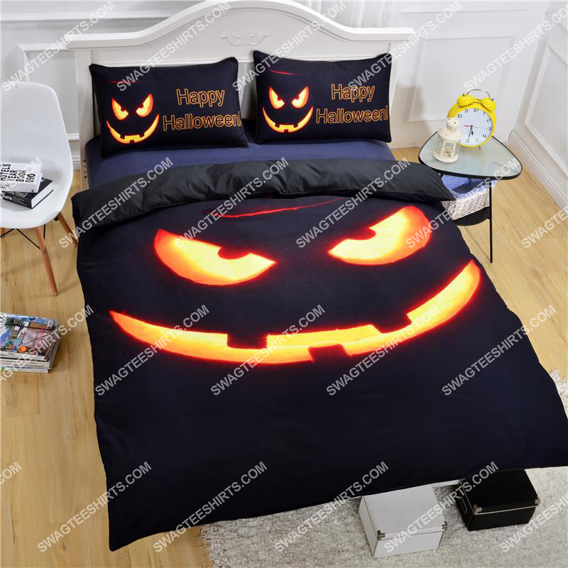 [SPECIAL EDITION] HAPPY HALLOWEEN JACK O LANTERN PUMPKIN FULL PRINTING BEDDING SET – MARIA