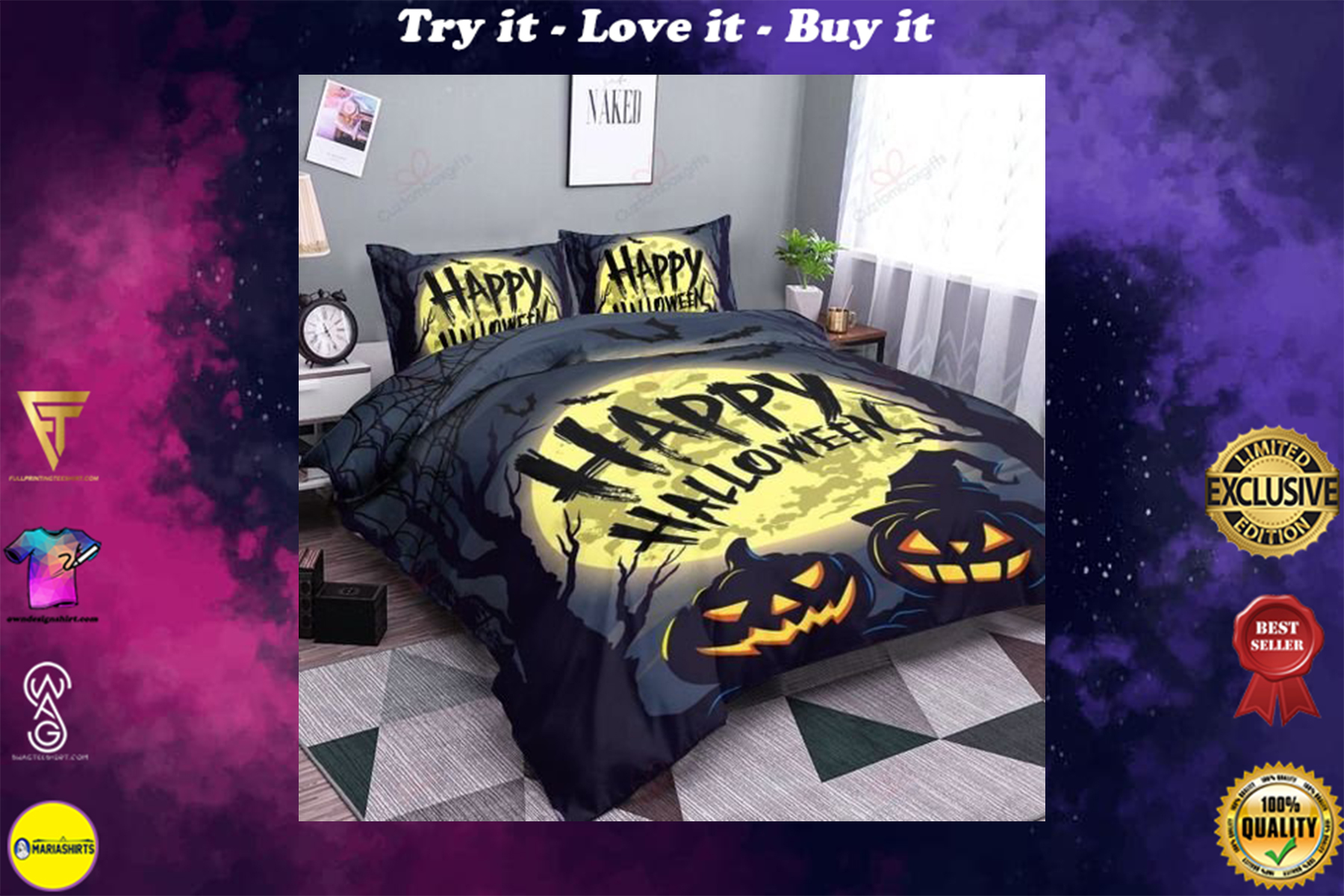 [SPECIAL EDITION] HAPPY HALLOWEEN PUMPKIN BEDDING SET – MARIA