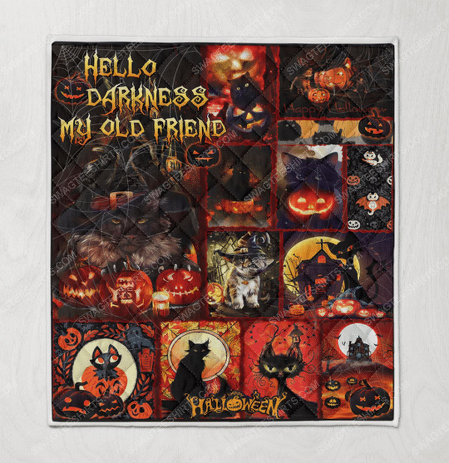 [SPECIAL EDITION] HELLO DARKNESS BLACK CAT HALLOWEEN BLANKET – MARIA