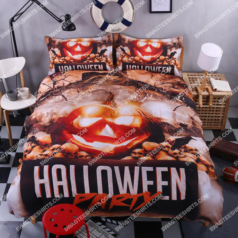[SPECIAL EDITION] HORROR PUMPKINS AND HALLOWEEN PARTY FULL PRINTING BEDDING SET – MARIA