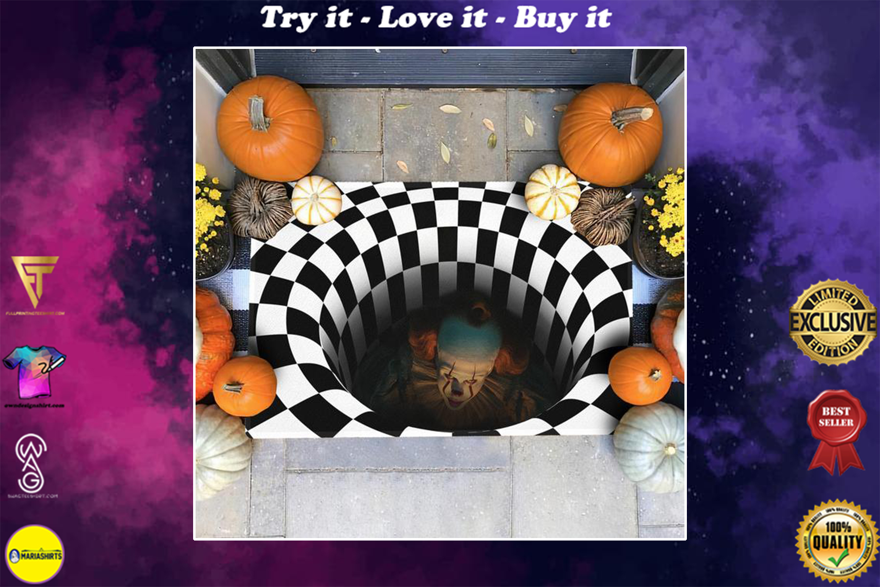 [SPECIAL EDITION] IT MOVIE ILLUSION HALLOWEEN DOORMAT – MARIA