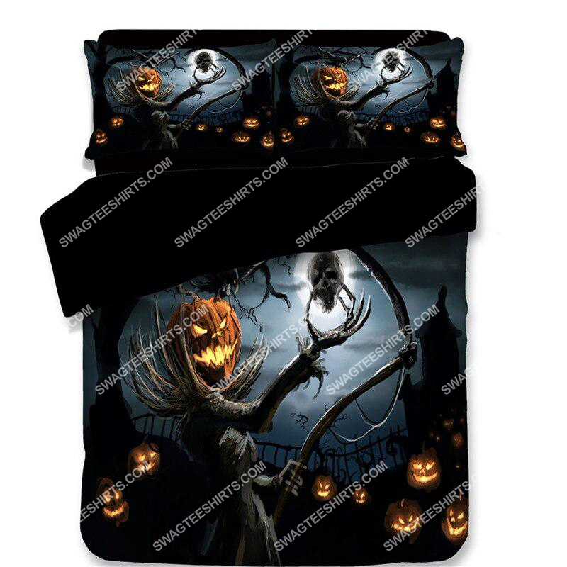 [SPECIAL EDITION] JACK O LANTERN AND HALLOWEEN NIGHT FULL PRINTING BEDDING SET – MARIA