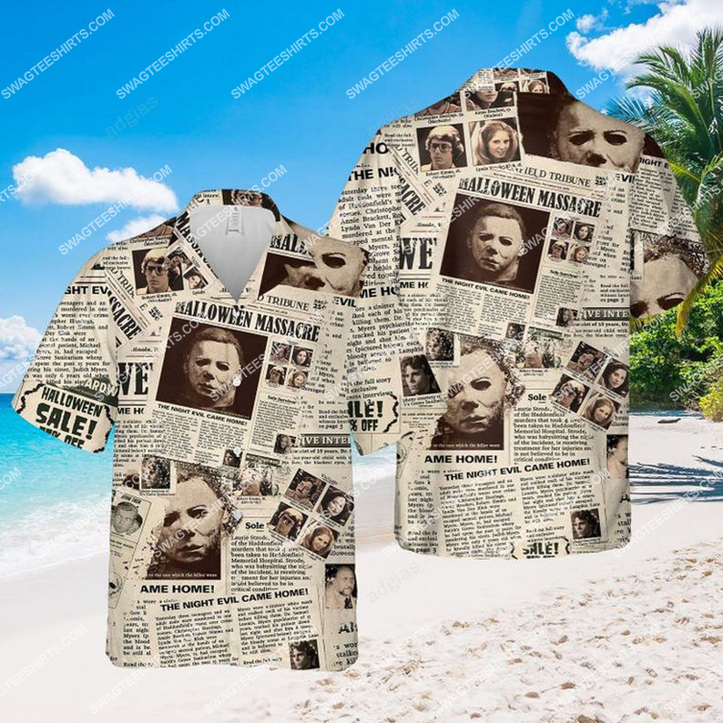 [SPECIAL EDITION] NEWSPAPER HORROR CHARACTER HALLOWEEN HAWAIIAN SHIRT – MARIA