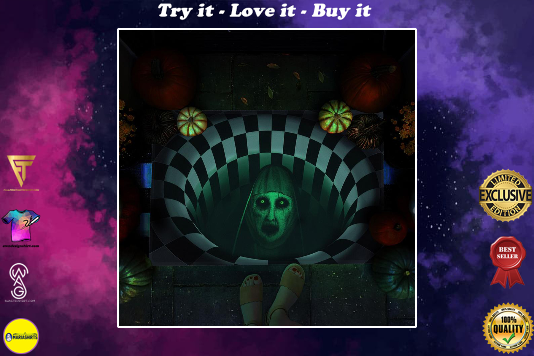 [SPECIAL EDITION] THE CONJURING GLOW VALAK ILLUSION HALLOWEEN DOORMAT – MARIA